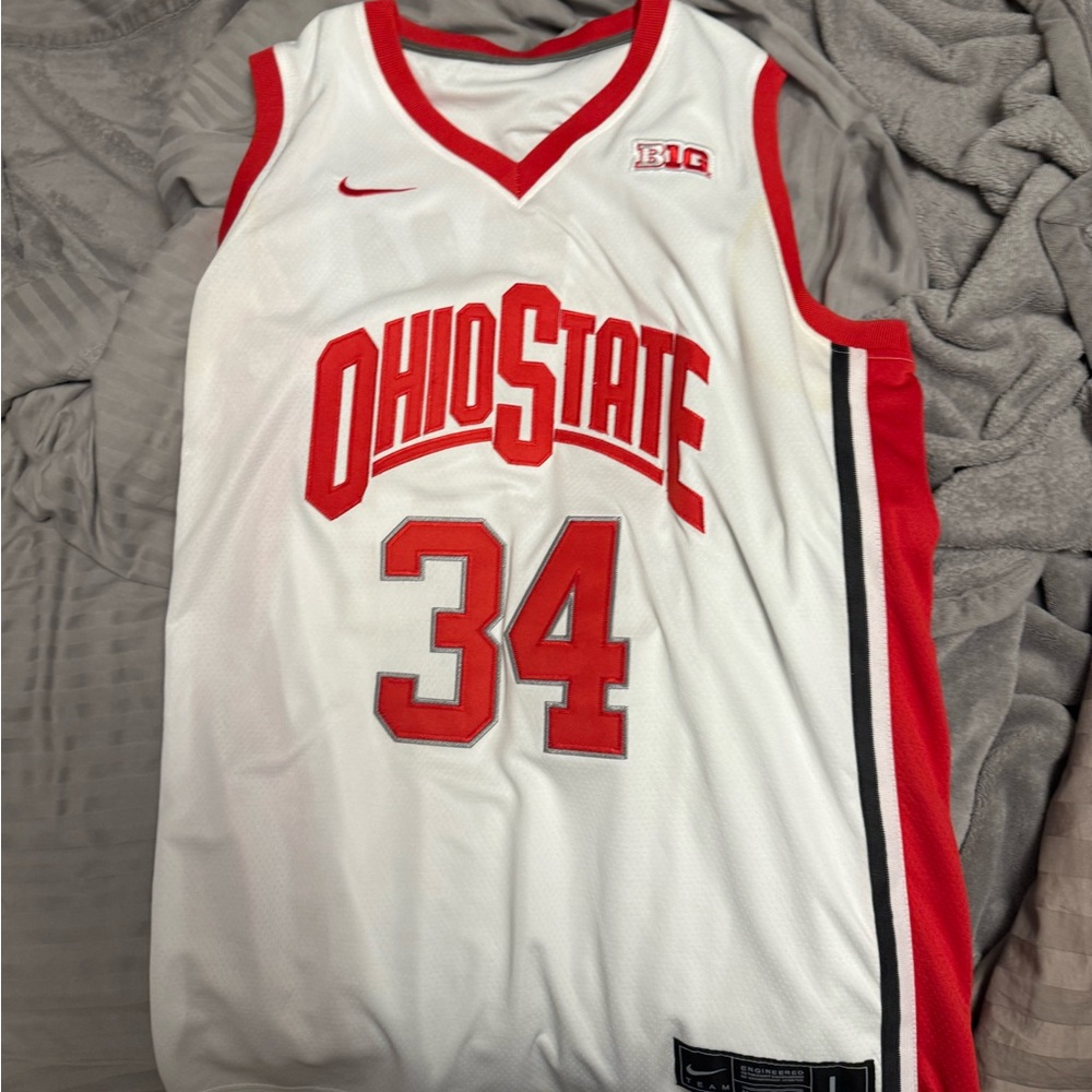 Nike Ohio State Buckeyes Game Jersey White and Red